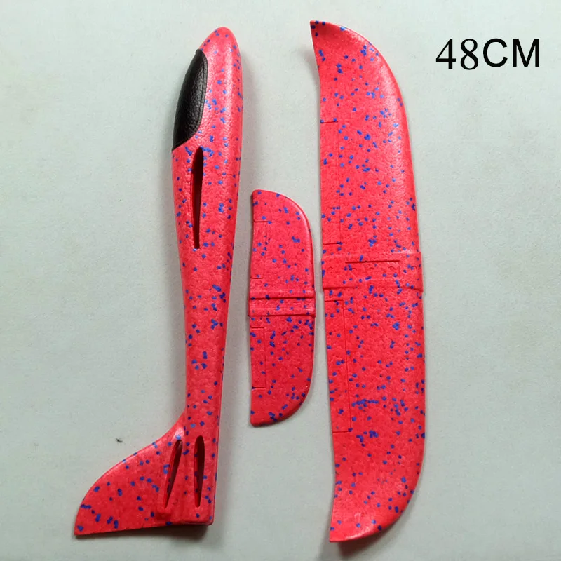 48CM RED 34/48 см ручной бросок Летающий планер игрушки-самолеты для детей Пена Самолет Модель наполнители Летающий планер игры - Цвет: 48CM RED
