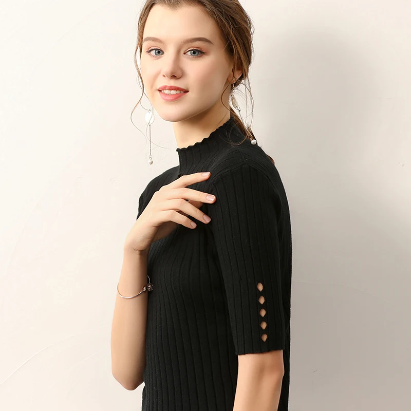Fshion new oversize sweater women spring black pull femme thin pullover jumper knit wear D368 | Женская одежда