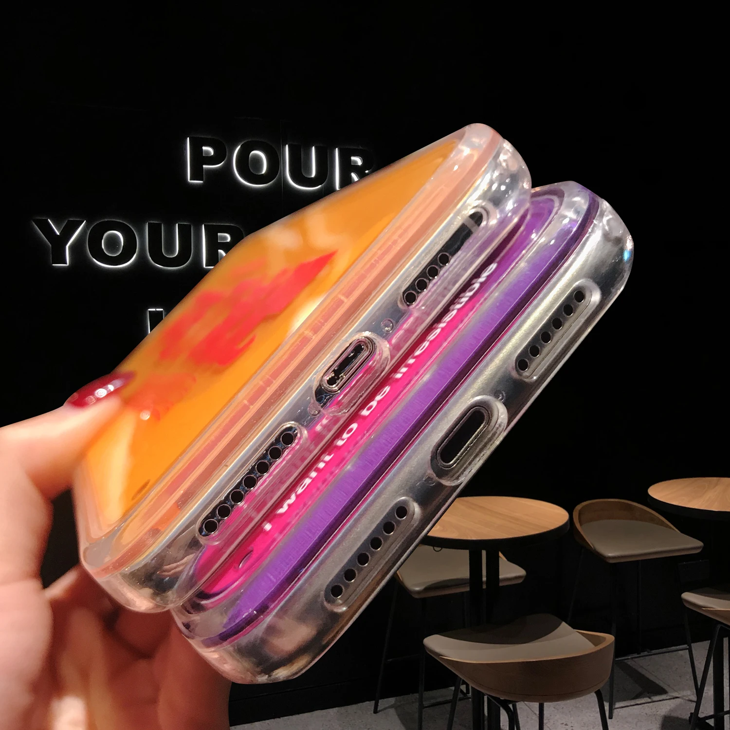 Liquid Sand Quicksand Luminous Case For iphone 6 7 8 Plus X XR XS MAX Back Cover 6plus 7plus 8plus XSMax Hard Noctilucous Cases | Мобильные