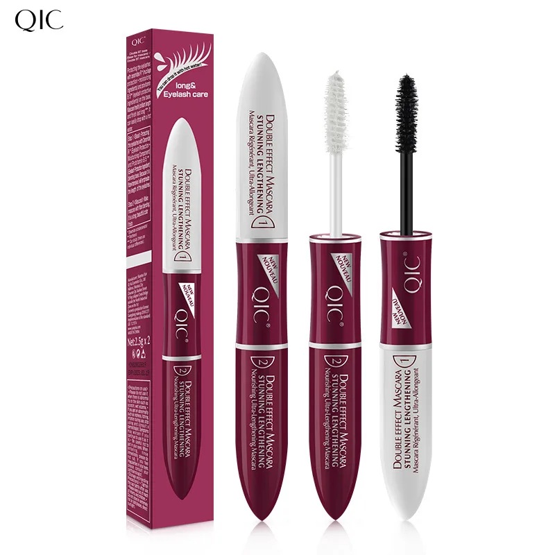 4d Silk Fiber Lash Mascara Waterproof Eyelash Thick Curling Black White Double-head Extension Lengthening |