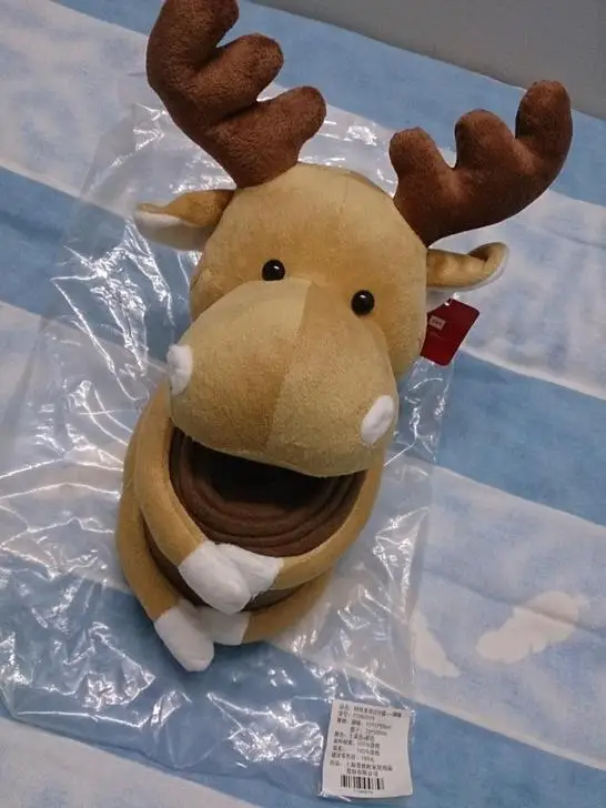 

Candice guo plush toy stuffed doll cartoon reindeer pillow elk cushion deer air-condition warm blanket baby birthday gift 1pc