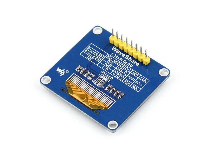Waveshare1.3 дюймовый OLED (B) SPI/I2C интерфейс прямой/вертикальный pinheaper. Светодиодный чип