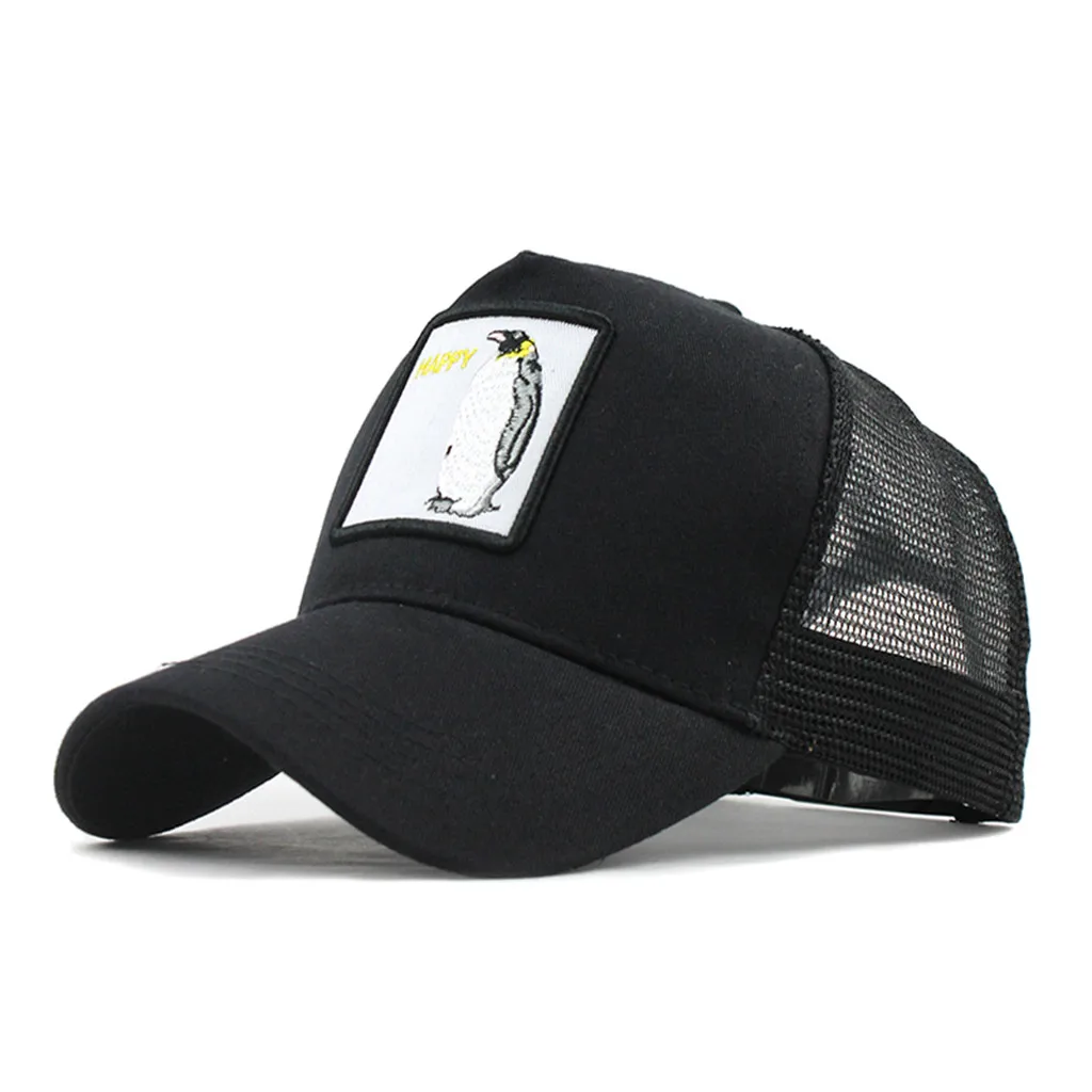 Black Gorras de animales унисекс Открытый хлопок высокого качества животных кепки-бейсболки с вышивкой женские мужские шапки регулируемые gorra animales - Цвет: Black