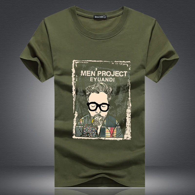 2017 новая летняя брендовая футболка большого размера Мужская модная с круглым