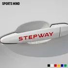 Настраиваемые автомобильные наклейки, 4 шт., наклейки для Renault Dacia Duster Logan лодgy Sandero Dokker Stepway, аксессуары для стайлинга автомобиля