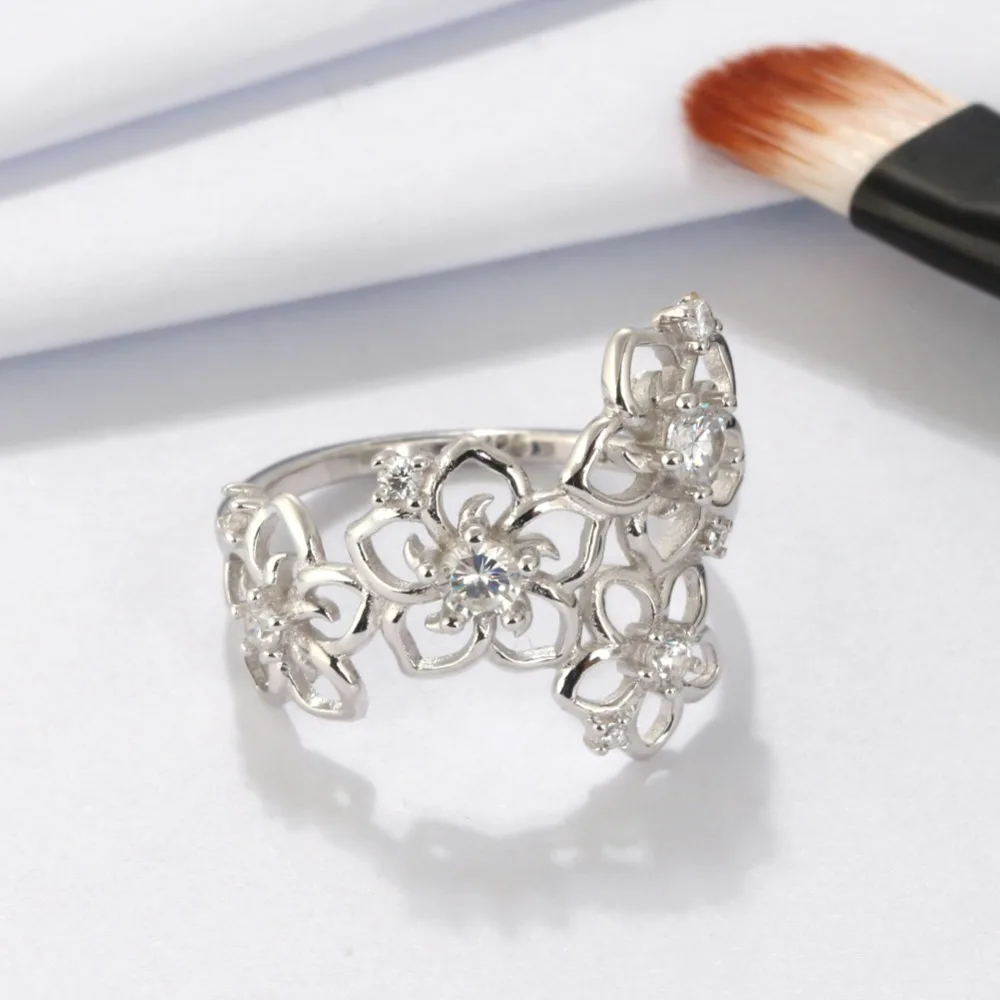 ORSA JEWELS, 4 цвета,, 925, женские кольца в виде цветка, циркония, Стерлинговое Серебро, блестящий циркон, женский подарок на вечеринку, кольцо, хорошее ювелирное изделие ASR91