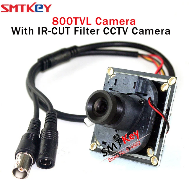 Cmos камера видеонаблюдения SMTKEY 8330 HD 800tvl маленькая мини + объектив 3 6 мм кабель (38*32
