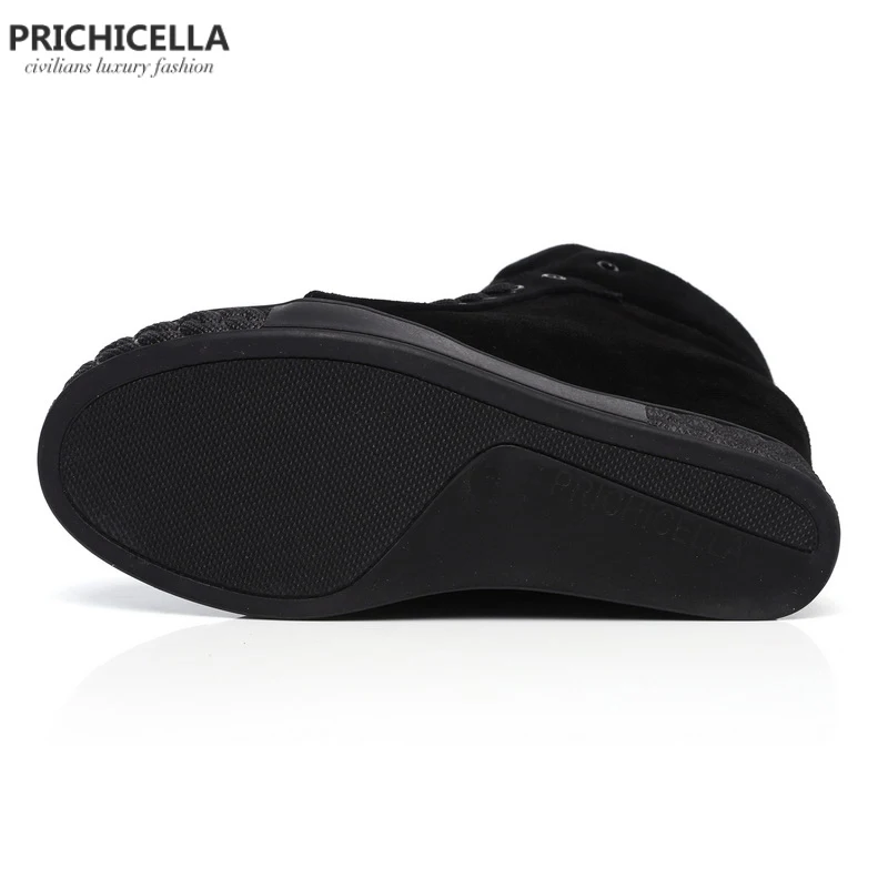 PRICHICELLA/качественные женские ботильоны из натуральной кожи на шнуровке; повседневная обувь
