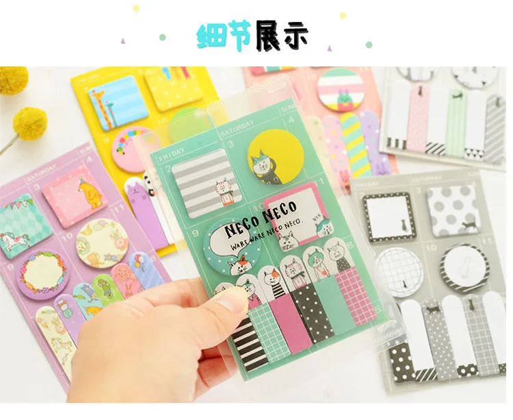 Мини милый Kawaii панда блокнот бумажные наклейки Скрапбукинг мультфильм кошка Post It Note для детей студентов подарок канцелярские школьные