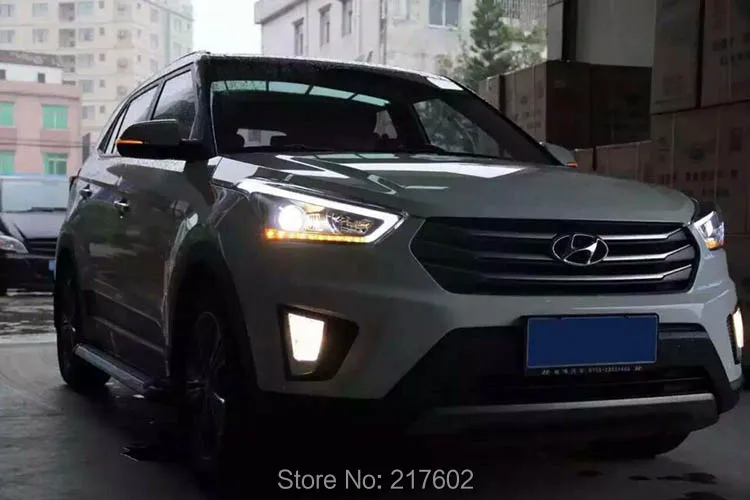 Для Hyundai IX25 головной светильник s ближнего и дальнего света bi-ксеноновая линзы с