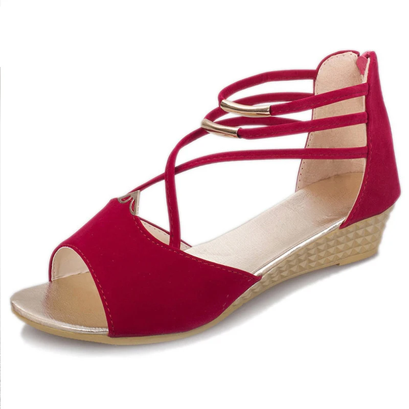 Женские сандалии с открытым носком KUIDFAR бежевые повседневные гладиаторы лето