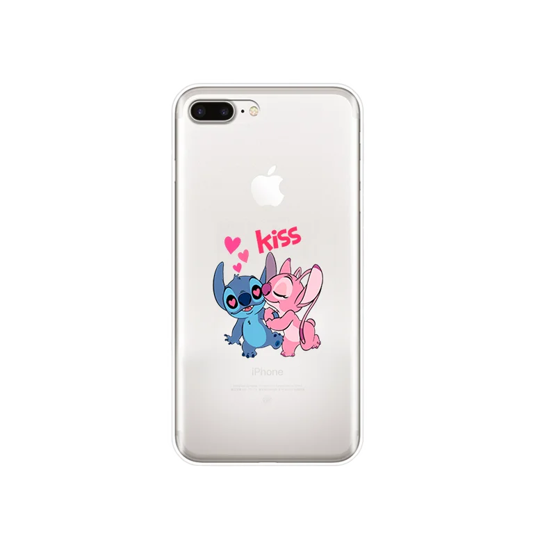 Силиконовый мягкий ТПУ чехол для телефона Disneys Stitch для Apple iPhone X XR XS MAX 7 8 7plus 6 6S Plus 5 5S SE