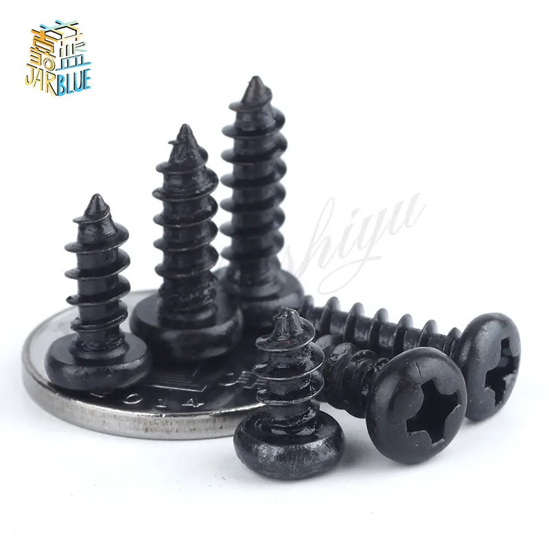 

500Pcs M1.4 M1.7 M2 M2.3 M3 PA Phillips Head Micro Laptop Screws Pan Head Self-tapping Electronic Small Wood Screws