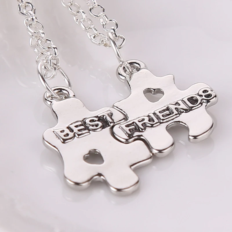 Новые ожерелья Best Friends Forever 2 кулон пазл ожерелье для пары дружбы с отрезным
