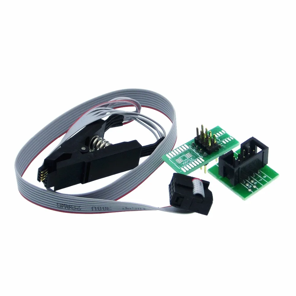 Тестовый зажим CH341A Series EEPROM Flash BIOS USB SOP8 для программирования + 2 адаптера 1 8 в