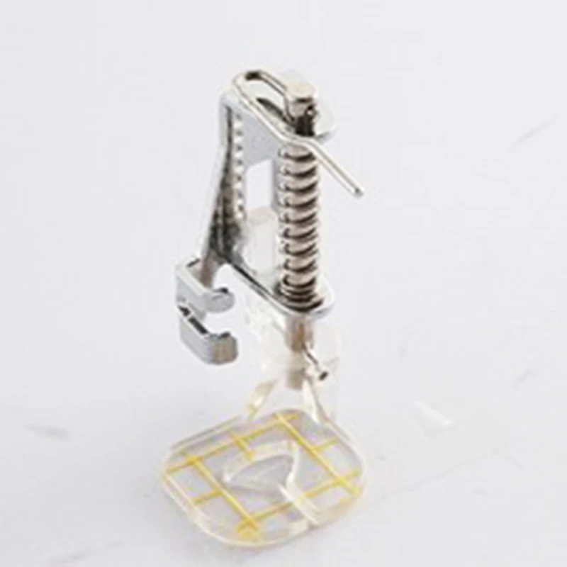 

1Pc Yellow Line Lattice Quilting Embroidery Sewing Machine Foot Metal Plastic Replenishing Sewing Foot Home Sewing Machine Parts
