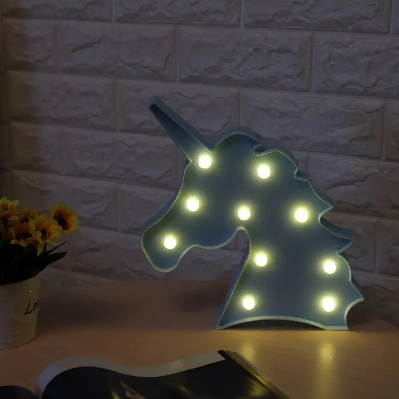 Светодиодный ночник Unicornio вечерние 3D Настольные лампы в виде единорога новинка