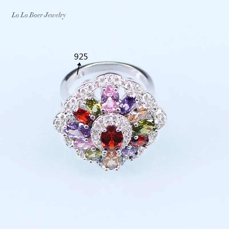 Красочные серебристого цвета свадебный костюм Ювелирные наборы для Для женщин