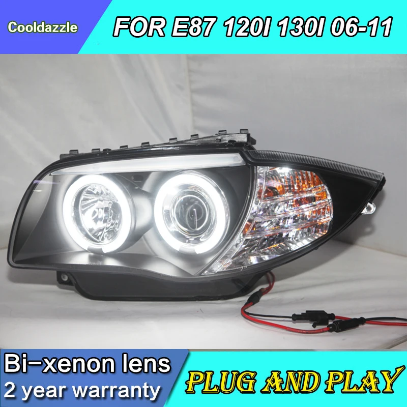 2006 2007 2008 2009 2010 2011 год для BMW E87 120i 130i светодиодный ная фара CCFL ангельские глазки