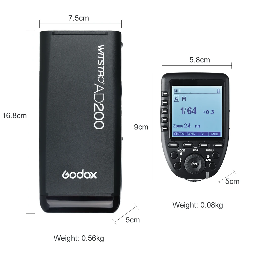 Godox AD200 200Ws GN60 HSS TTL Вспышка Встроенная 2 4G Беспроводная с Xpro C/N/F/S/O/P передатчиком для