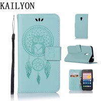 for alcatel pixi 4 5 0 5045x 5045d ot 5045 leather case flip wallet stand pattern owl phone cover bag for alcatel pixi 4 5 4g