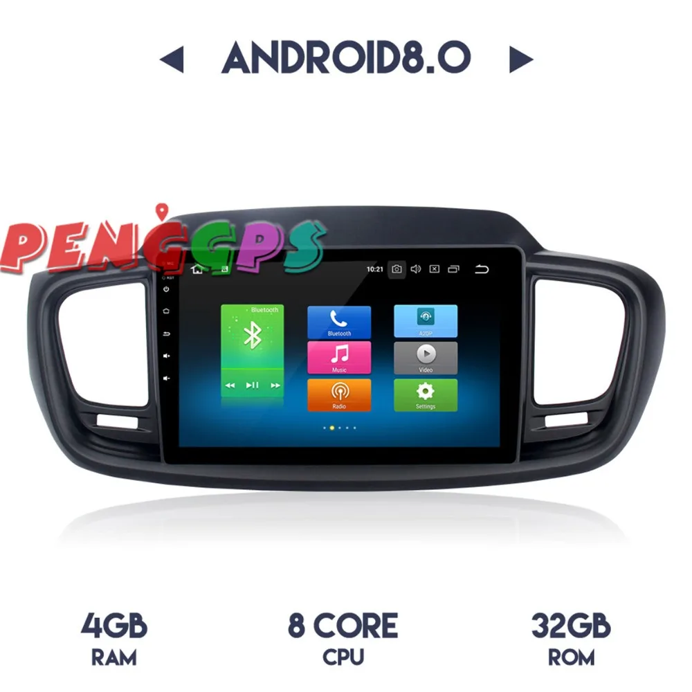 2 din Android 8 0 7 1 автомобильный радиоприемник комплект с gps-навигатором для KIA SORENTO 2015