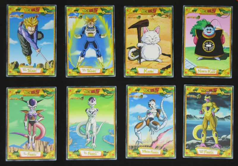 48 шт. Dragon Ball Z Аниме персонажи карты Gokuh Вегета Саян Фриза андроидов ячейка Majin Buu Сага Классическая Коллекционная бумажная карта