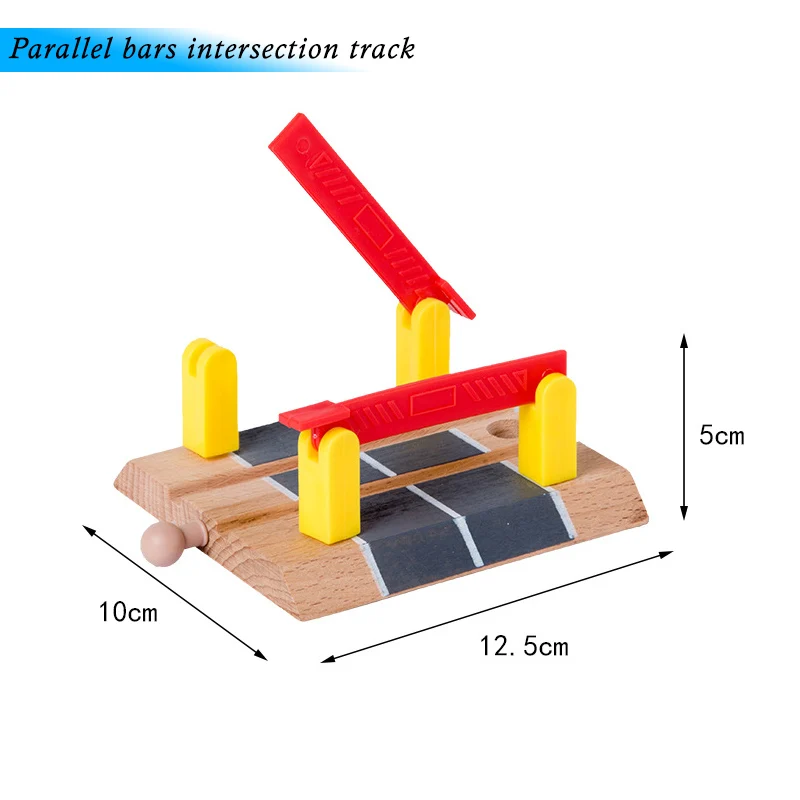 Parallel bars track Различные деревянные компоненты для поезда, набор для поезда из бука, детские игрушки для поезда, подарки, аксессуары, совместимы с Thoma Friends - Цвет: Parallel bars track