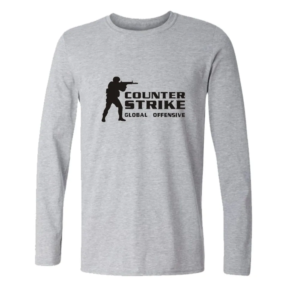 CS GO футболка Counter Strike с длинным рукавом cs go одежда летние футболки counter strike