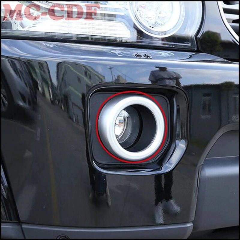 Car Accessories 2pcs For Land Rover Discovery 4 LR4 2014-2016 ABS Front Fog Lamp Ring Cover Trim | Автомобили и мотоциклы