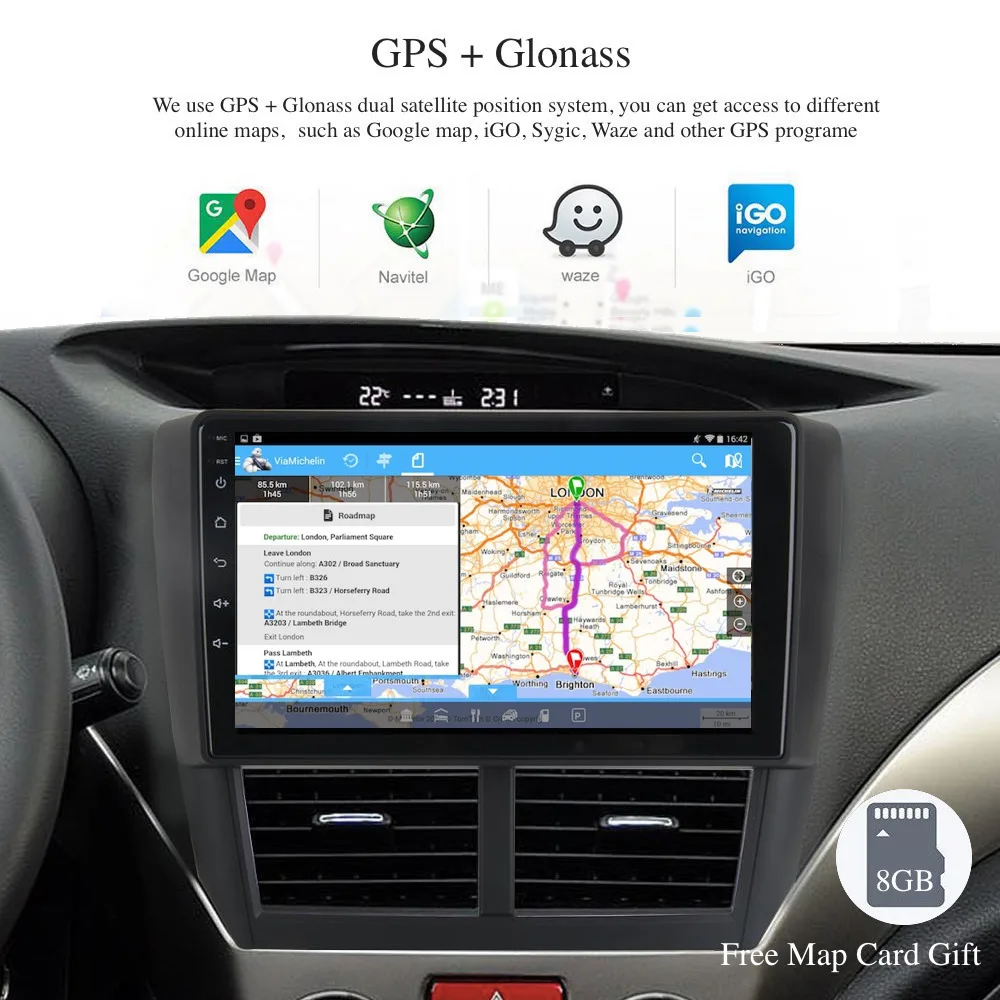 Автомобильное радио Android GPS Navi для Subaru forester 2008 2009 2010 2011 2012 Авто 1 din навигация