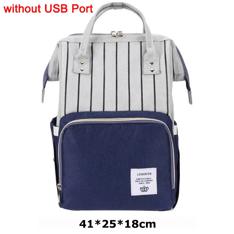 As picture LEQUEEN, модная USB сумка для подгузников для мам и мам, большой дорожный рюкзак для кормления, дизайнерская Детская сумка для коляски, рюкзак для детских подгузников - Цвет: As picture