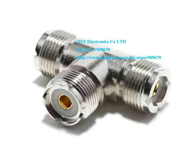 Бесплатная доставка/2 шт/Высокое качество коаксиальный разъем UHF Три женские T