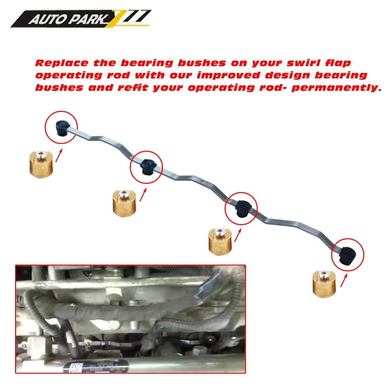 Для VAUXHALL SAAB ALFA Z19DTH 1 9 CDTi впускной коллектор SWIRL откидной стержень втулка ремонт