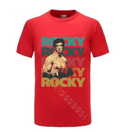 2019 Новое поступление хлопковые мужские футболки размера плюс S-3XL из фильма Рокки