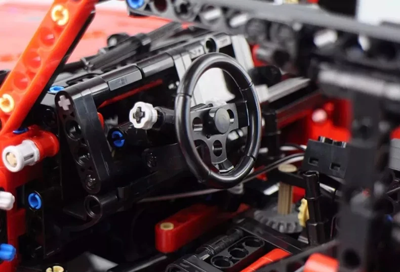 Cada C61006 Technic серии RC внедорожный автомобиль авантюрист красный джип модель строительные блоки дистанционное управление RC SUV автомобили кирпичи светодиодные