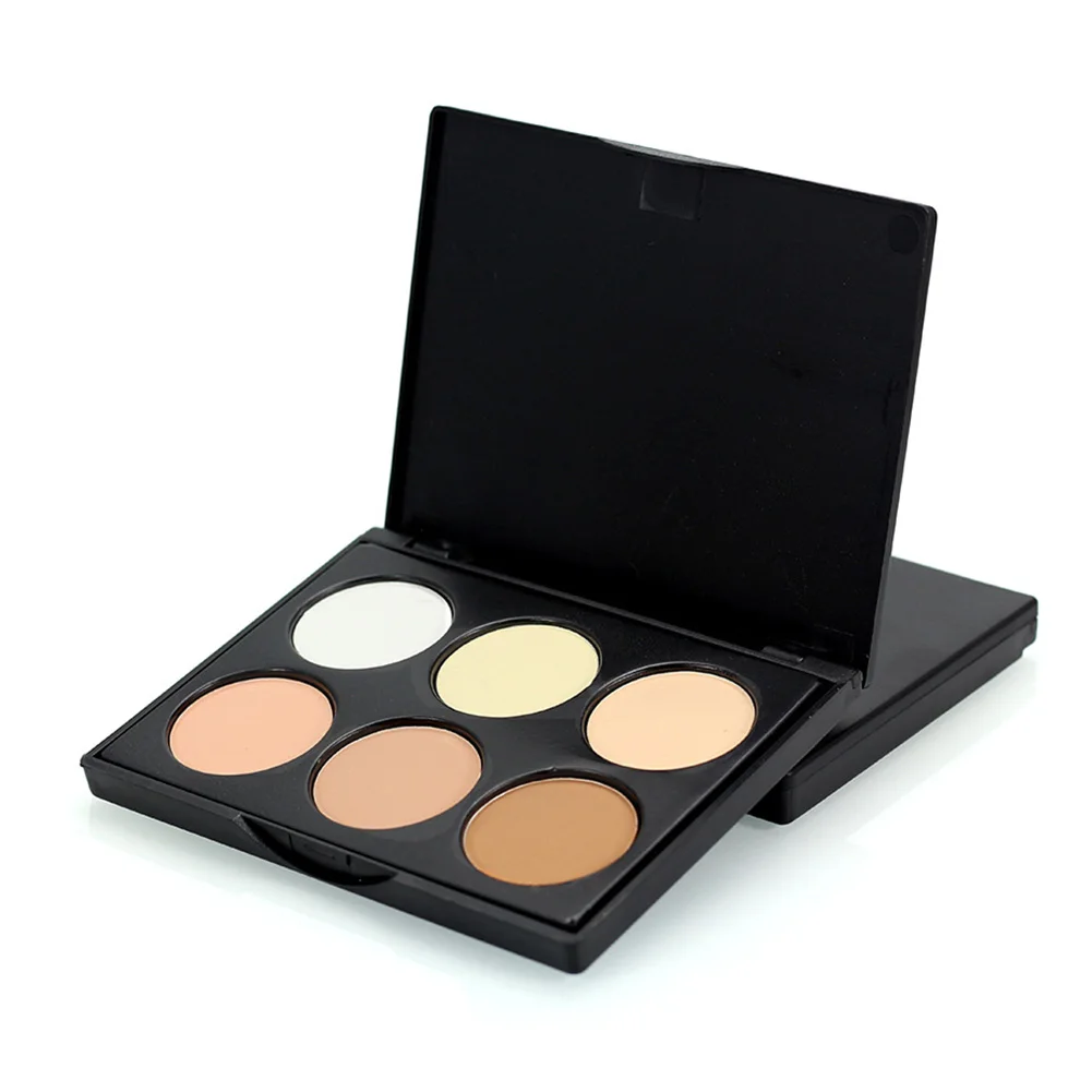 6 цветов контурный Макияж инструмент консилер с бронзатором косметические тени