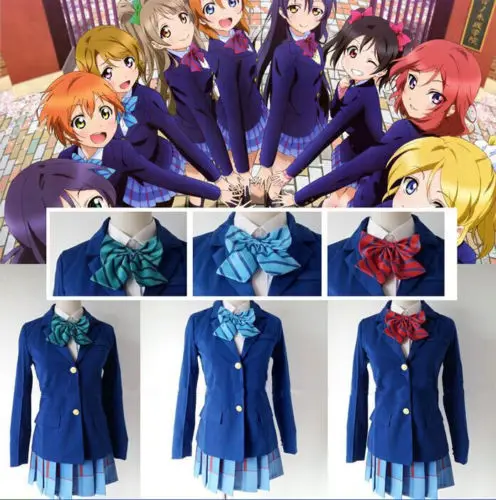 Школьная форма Love Live костюм для косплея школьная с бантом Honoka Kousaka Minami Kotori Ayase Eli Tojo