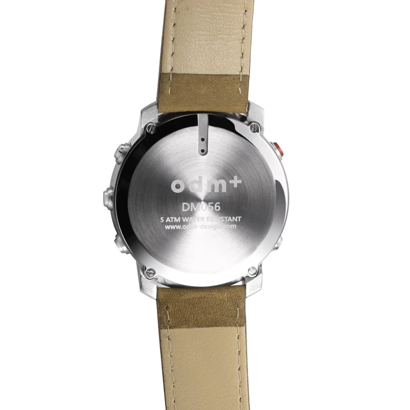 ODM мужская спорт Цифровые часы Часы С Натуральной Кожи Группа Работает Компас