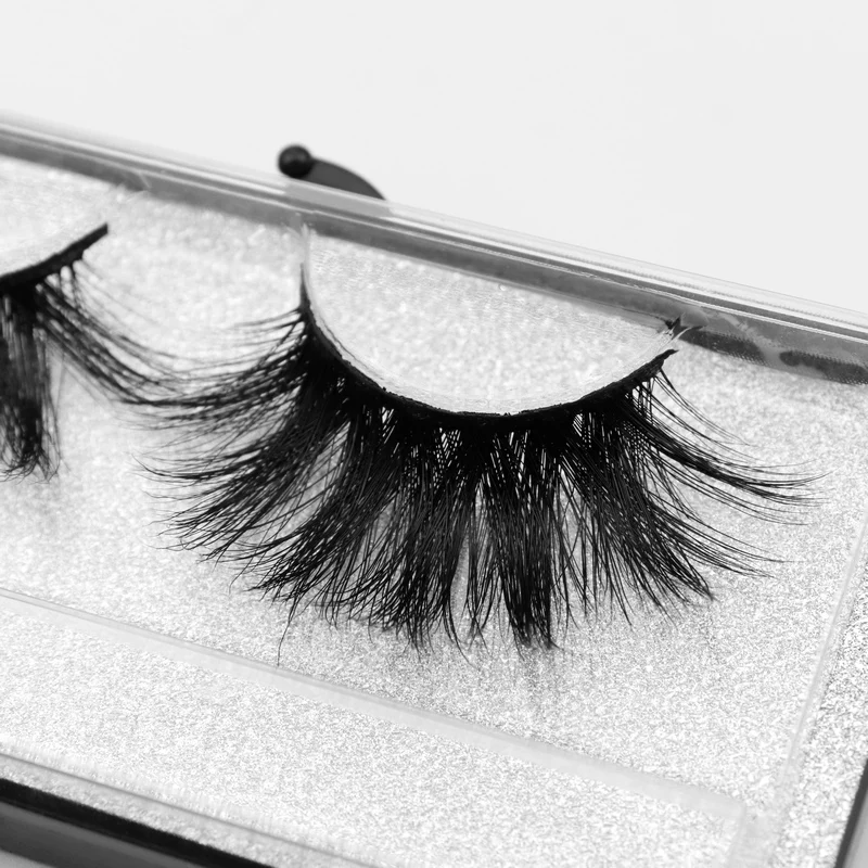 25mm Long eyelashes extra length 3D mink lashes Big dramatic volume fake strip thick false DOCOCER | Красота и здоровье