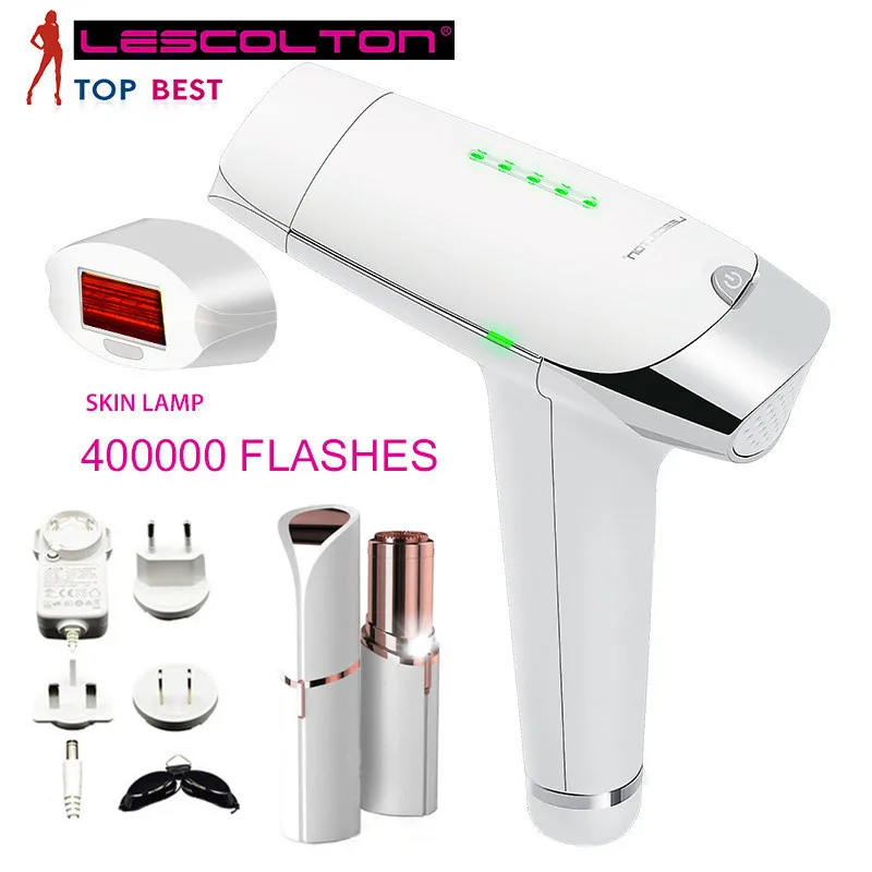 Pro Electric Female Laser Epilator Depilador Depilation Permanent Hair Removal Device Laser Home 400000 Light Pulses Lamp Women