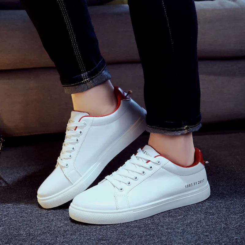Mexemina 2018 New Men's Leather Casual Shoes Spring Summer Fashion White Sneakers Breathable Men Soft | Обувь