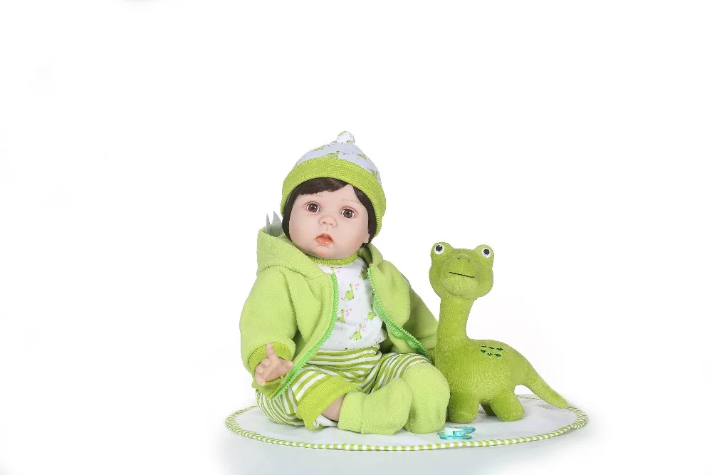 NPK 55 см силиконовые куклы reborn bebe мигалка кукла Playmate для девочек мягкие игрушки baby