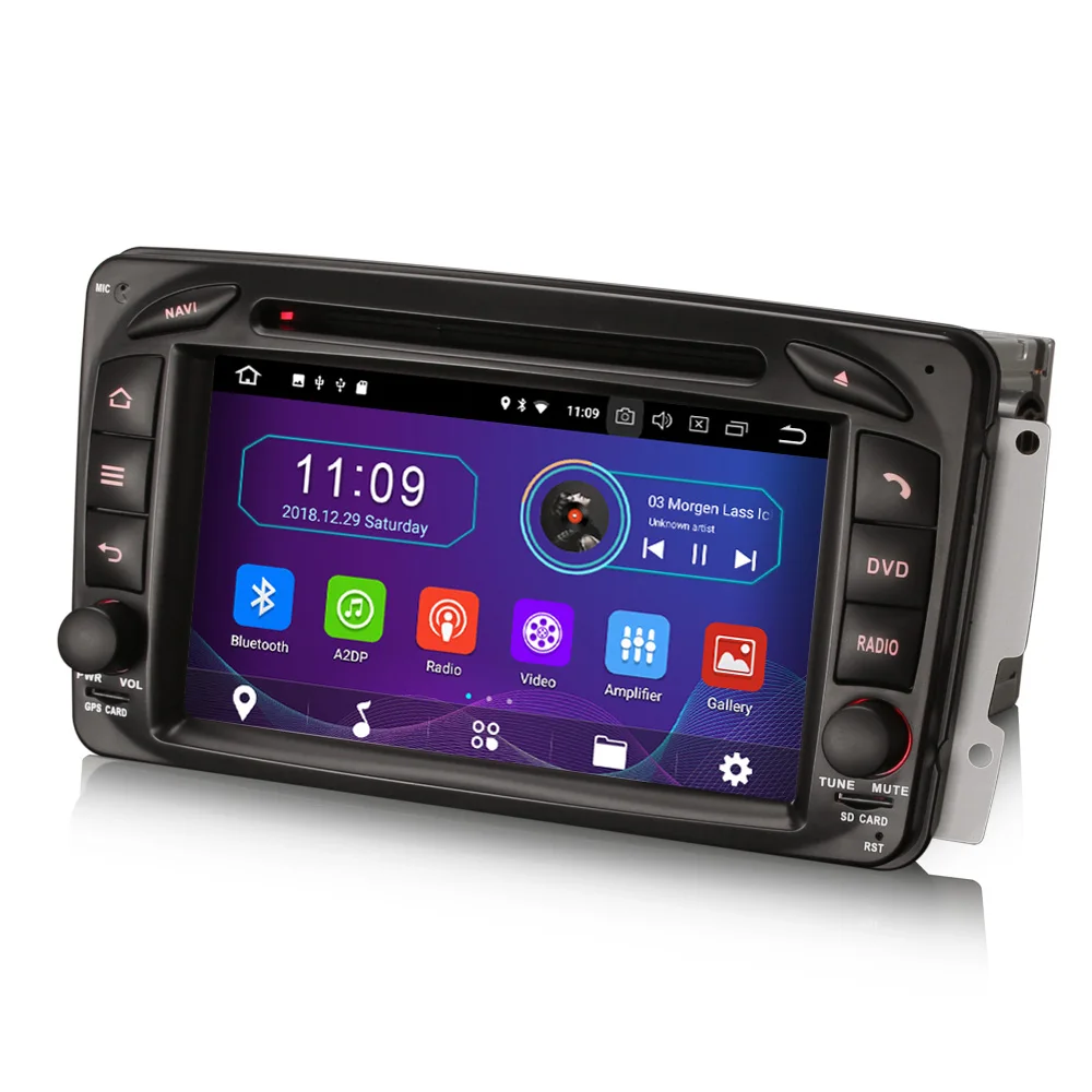 Erisin ES3963C авто 7 'ƈ Din Android 8 1 Автомобильный DVD плеер для Mercedes C/clk класс W203 W209 Вито
