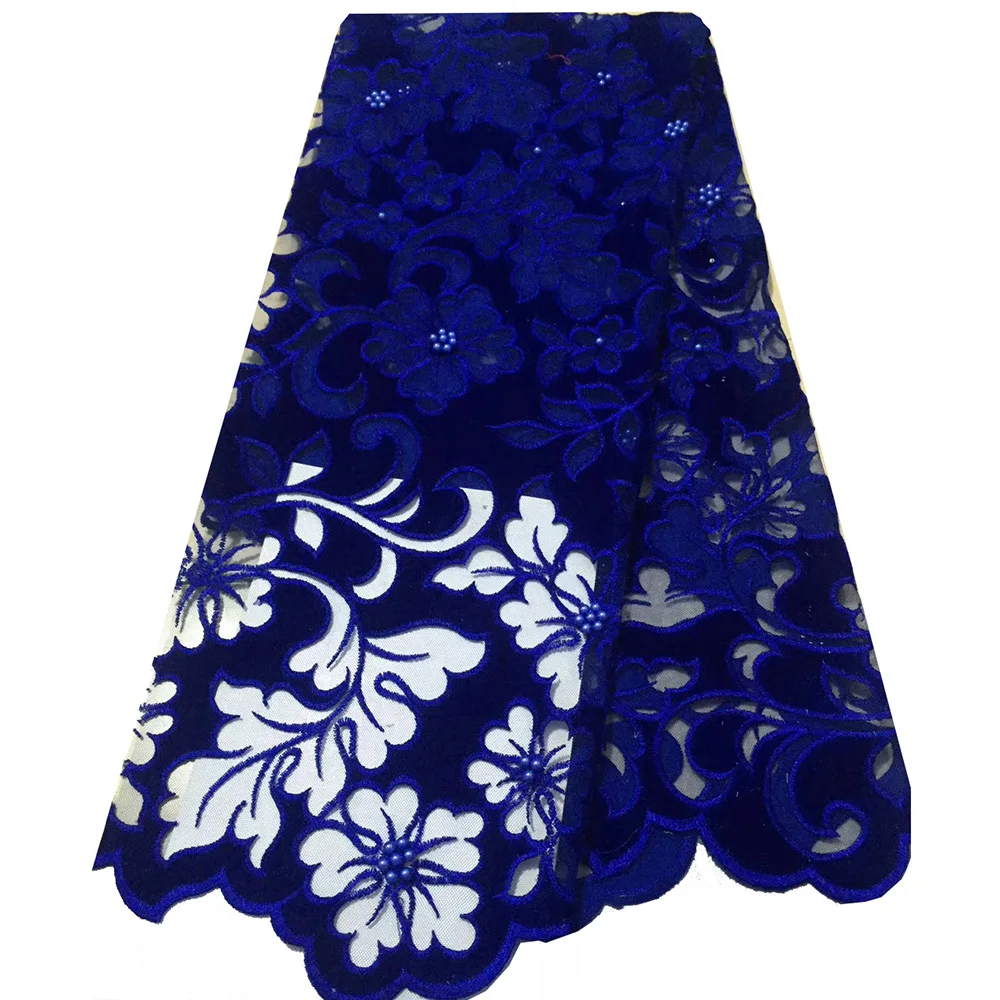 

Новейшая африканская бархатная кружевная ткань с бусинами, высококачественное Тюлевое кружево с бархатной тканью, хит продаж, бисерное кру...