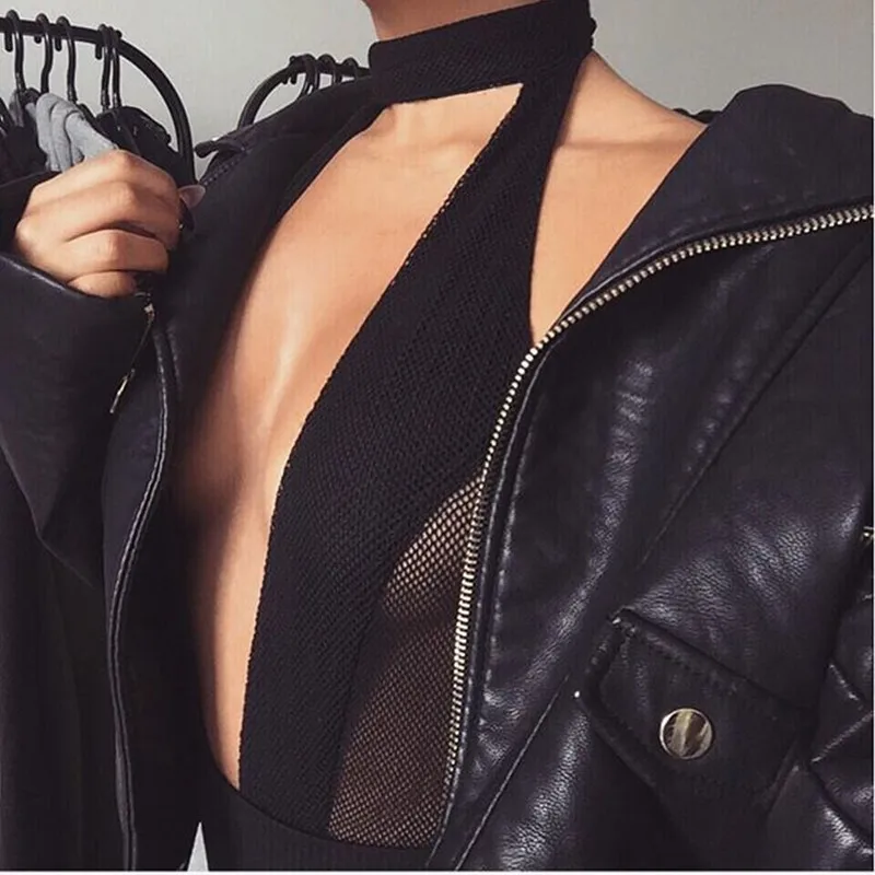 Глубокий V Шеи Сексуальный Комбинезон 2017 Лето Короткие Элегантный N11 | Женская