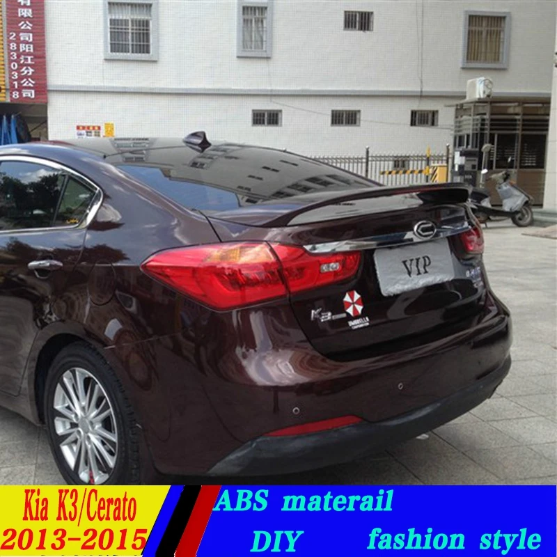 Используется для Kia cerato K3 спойлер 2016-2017 высокого качества ABS Материал заднее крыло