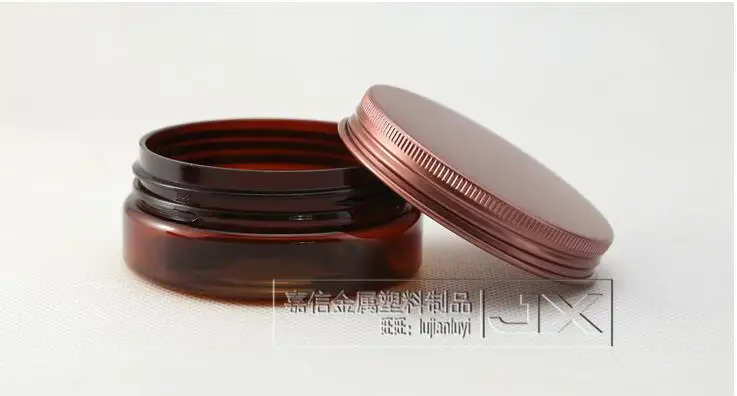 Free Shipping 50g/ml Dark Brown Plastic Flat Bottle Jar Aluminum Screw lid Butter Pomade Bath Salt Small Sample Packing Bottles | Красота и