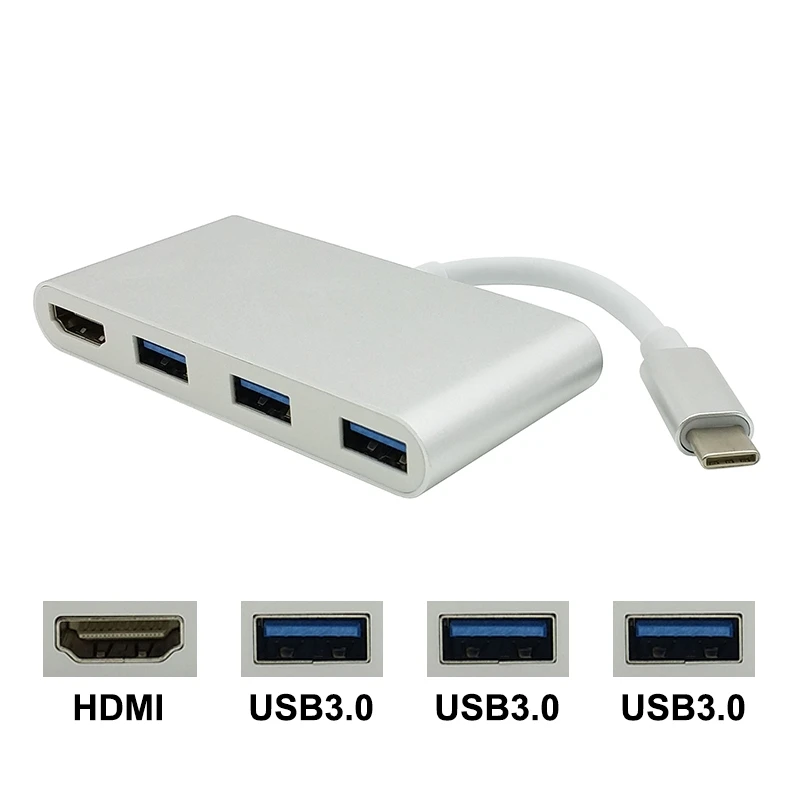E EDC USB C Тип к HDMI USB3.0 концентратор Кабель адаптер конвертер 1080 P высокая Скорость