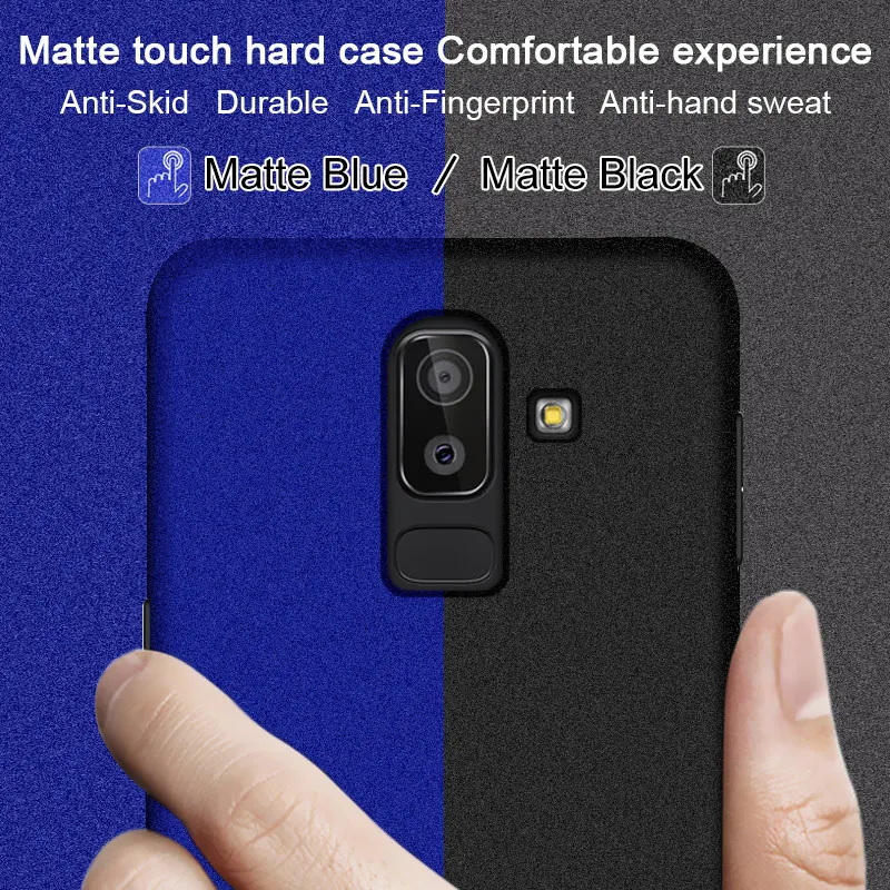 IMAK матовая ковбой чехол для samsung galaxy j8 2018 кольцо держатель подставка телефона J800FN